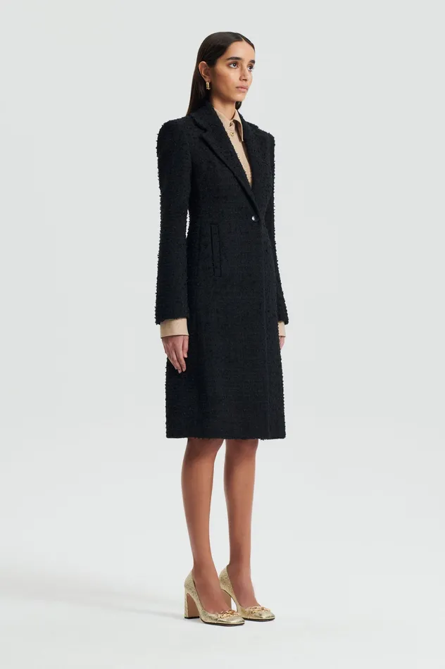 Coats BOUCLE COAT BLACK 8211 Scanlan Theodore Women Coats BOUCLE COAT BLACK 8211 Scanlan Theodore Women