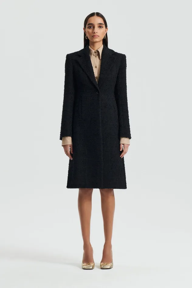 Coats BOUCLE COAT BLACK 8211 Scanlan Theodore Women Coats BOUCLE COAT BLACK 8211 Scanlan Theodore Women