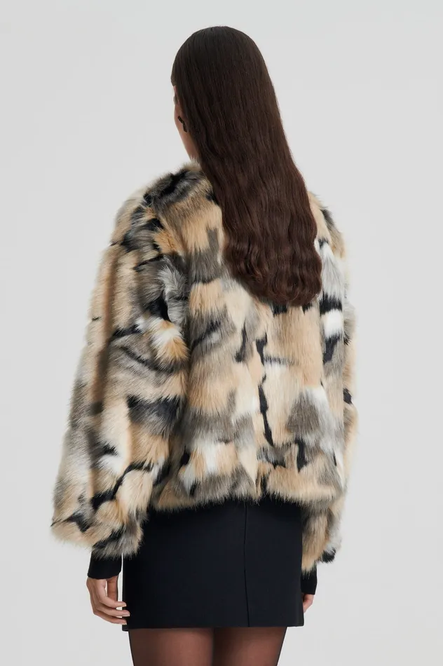 Coats Women FAUX FUR JACKET MULTI Scanlan Theodore Coats Women FAUX FUR JACKET MULTI Scanlan Theodore