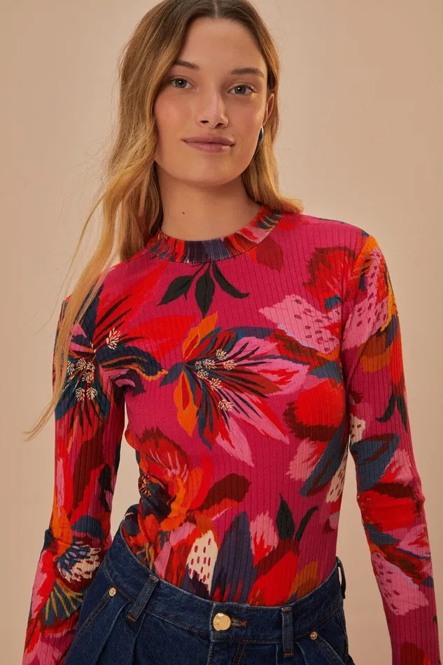 Colorful Flowers Bodysuit Women Farm Rio Bodysuits