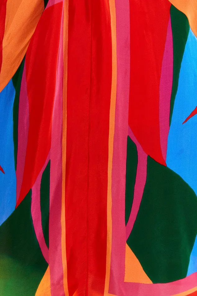 Colorful Leaves Midi Dress Women Farm Rio Midi Dresses