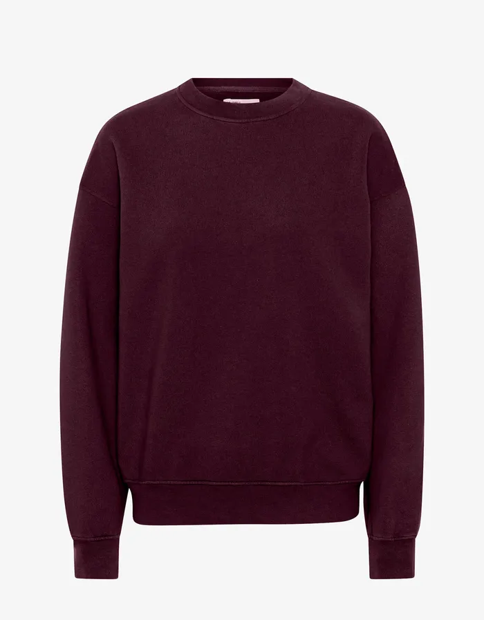 Colorfulstandard Crewneck Sweatshirts Women Organic Oversized Crew 8211 Oxblood Red