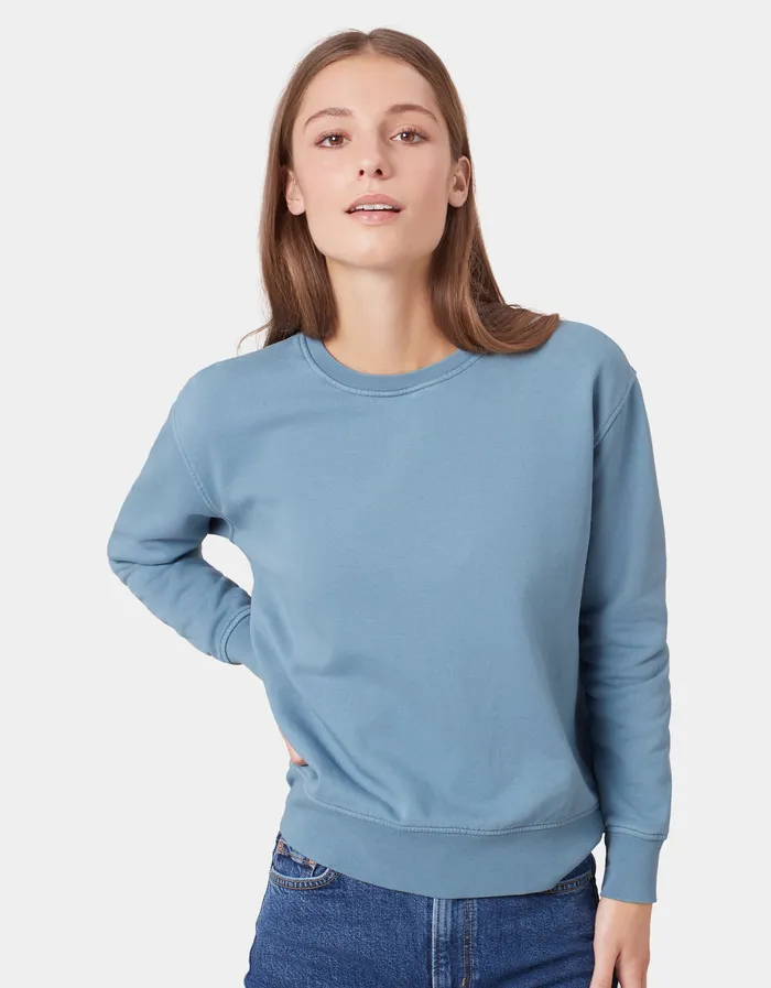 Colorfulstandard Crewneck Sweatshirts Women Women Classic Organic Crew 8211 Limestone Grey