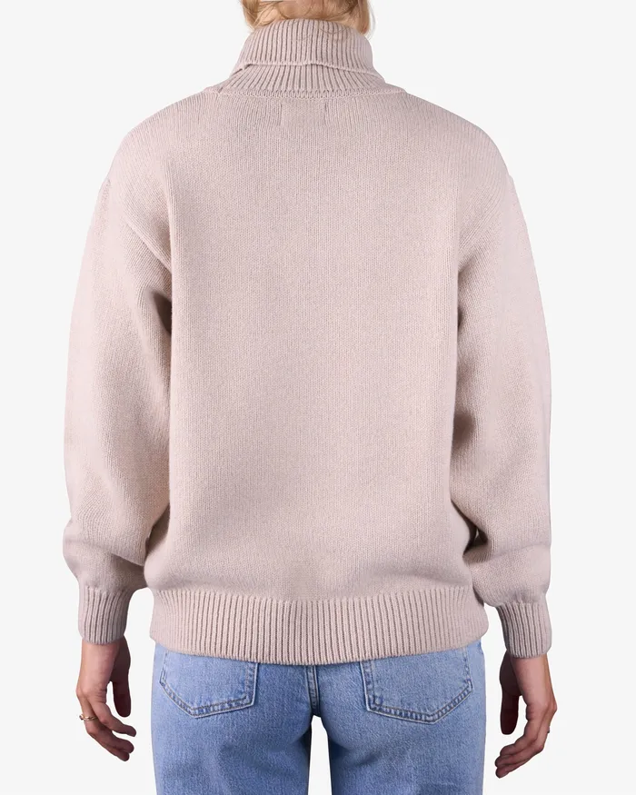 Colorfulstandard Merino Wool Turtleneck 8211 Lava Grey Women Knit Sweaters