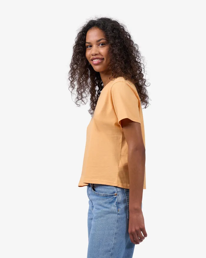 Colorfulstandard Organic Boxy Crop Tee 8211 Lava Grey Women TShirts