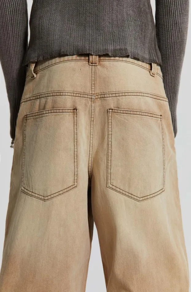 Colossus Jeans MenWomen Jaded London Sand Colossus Baggy Jeans