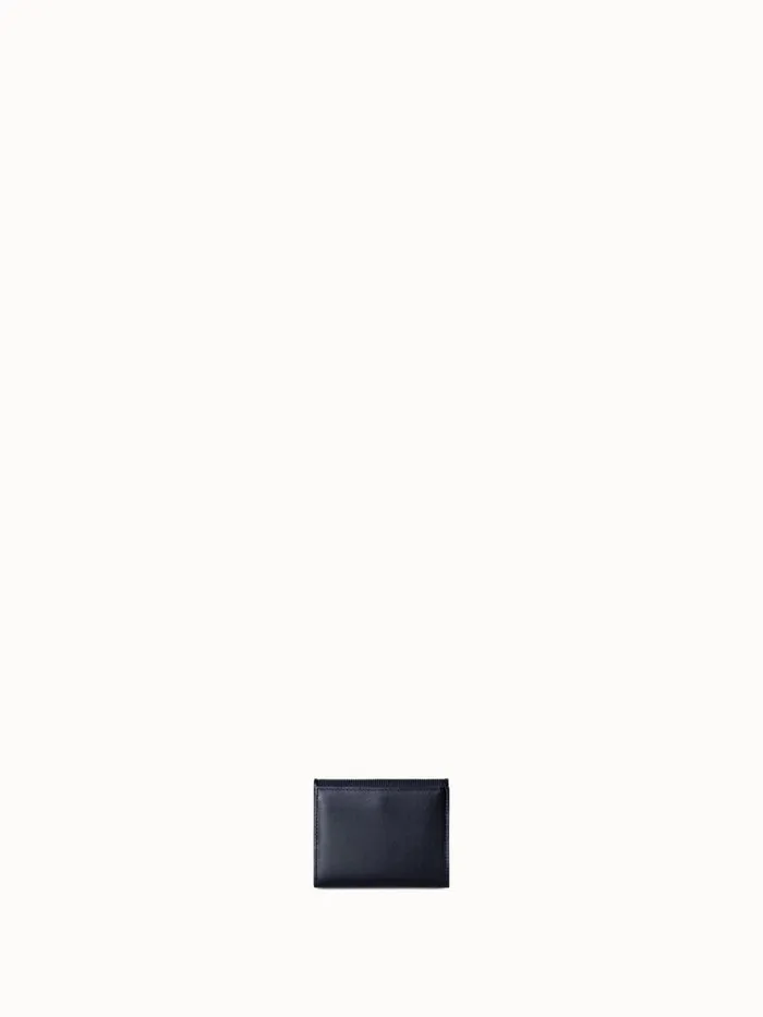Compact Wallet In Horsehair And Leather Black Women Akris Wallets
