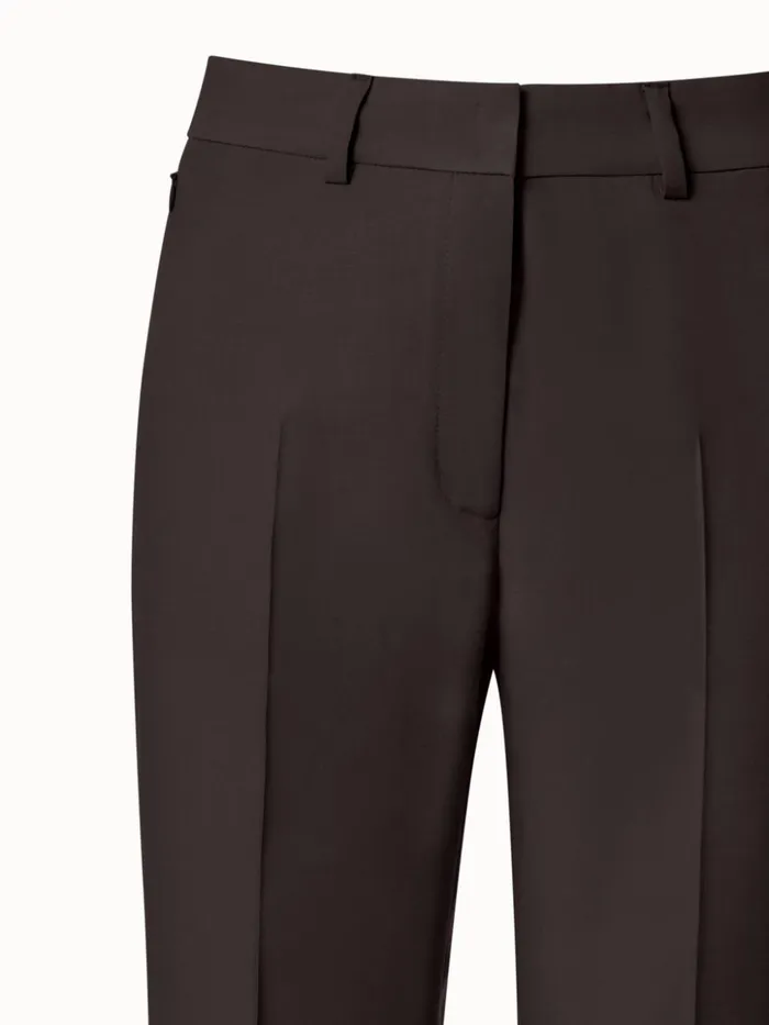 Cool Wool Straight Leg Pants Mocca Women Akris Pants
