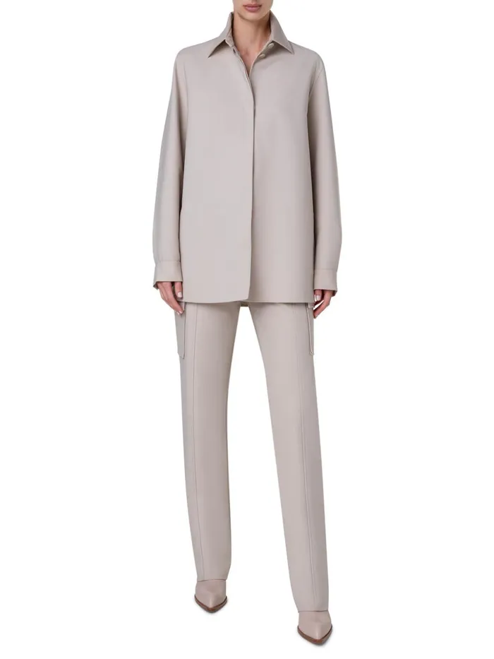 Cotton DoubleFace Cargo Pants Sand Women Akris Pants