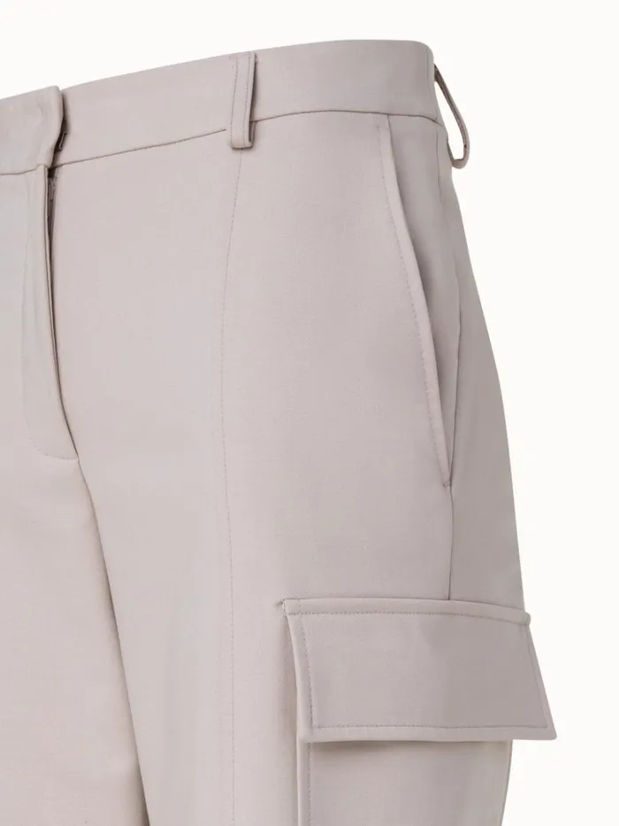 Cotton DoubleFace Cargo Pants Sand Women Akris Pants