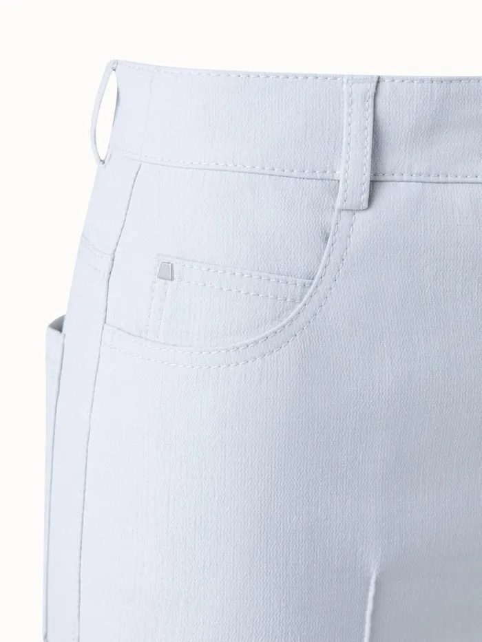 Cotton Silk Double Face Boot Cut Pant Clay Women Akris Pants