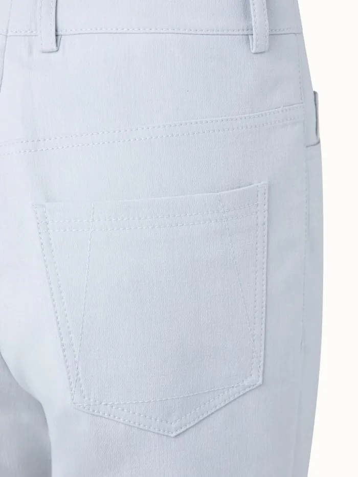 Cotton Silk Double Face Boot Cut Pant Clay Women Akris Pants