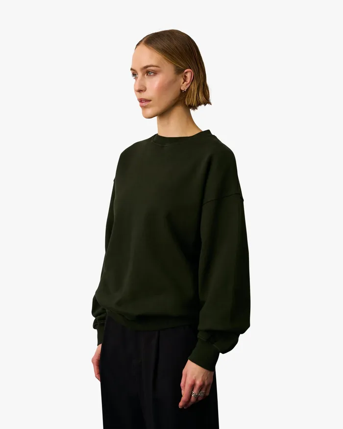 Crewneck Sweatshirts Organic Oversized Crew 8211 Faded Grey Colorfulstandard Women