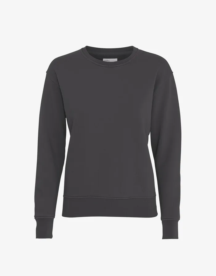 Crewneck Sweatshirts Women Women Classic Organic Crew 8211 Lava Grey Colorfulstandard