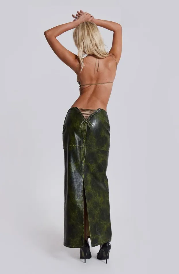 Crop Tops Women Jaded London Venom Faux Leather Bralette Top