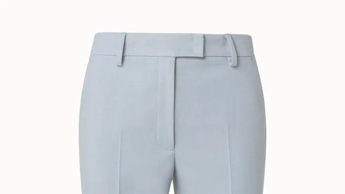 Cropped Pants With Straight Leg In Techno Stretch Gabardine Clay Women Akris Pants