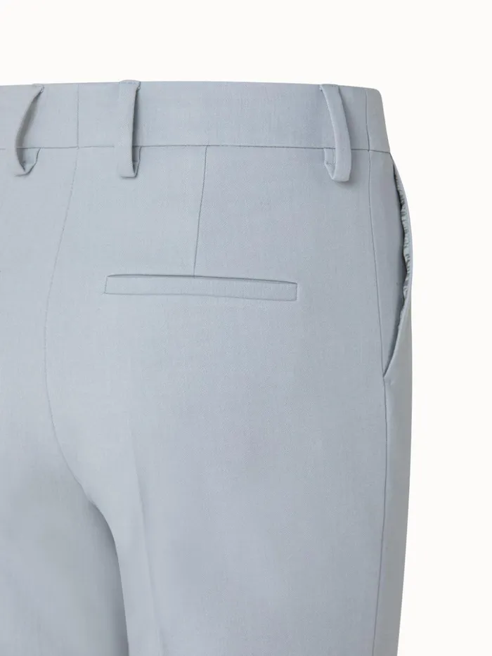 Cropped Pants With Straight Leg In Techno Stretch Gabardine Clay Women Akris Pants