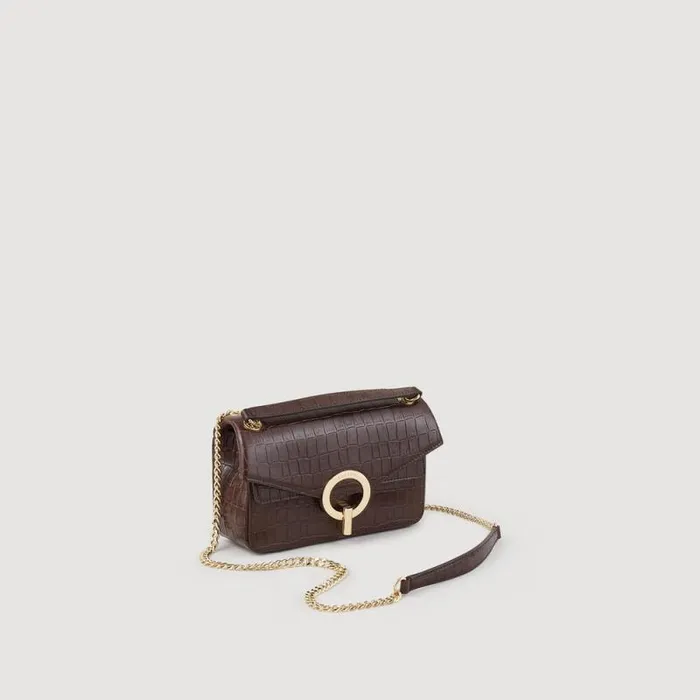 Crossbody Bags Women SANDRO Yza Bag Small Model Brown