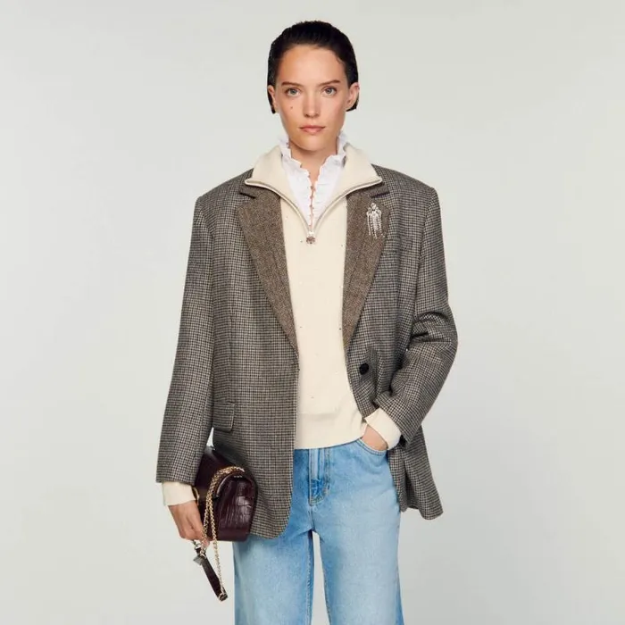 Crossbody Bags Women SANDRO Yza Bag Small Model Brown