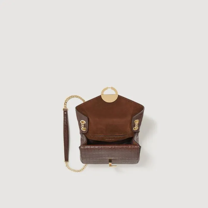 Crossbody Bags Women SANDRO Yza Bag Small Model Brown