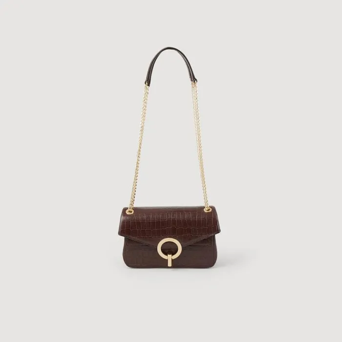 Crossbody Bags Women SANDRO Yza Bag Small Model Brown