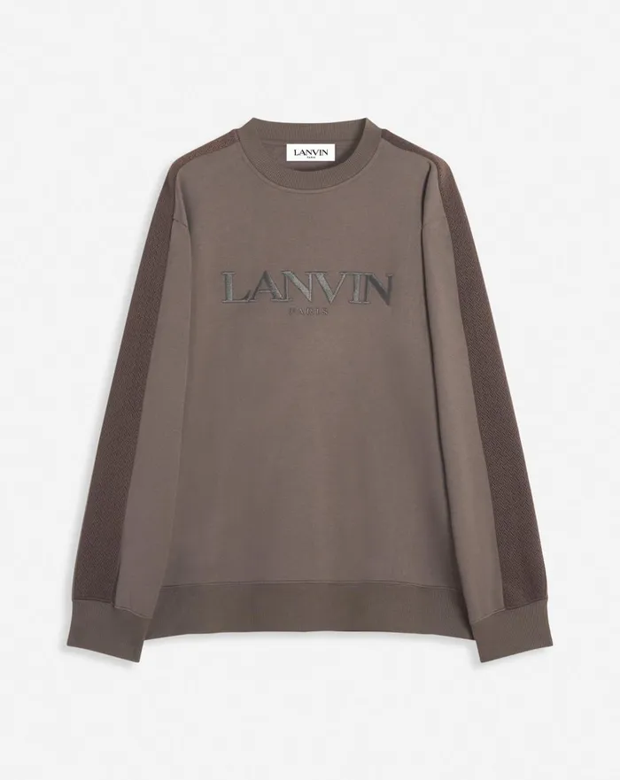 Curb Side Lanvin Embroidered Loosefitting Sweatshirt Shadow Men Lanvin Knitwear and Sweatshirts