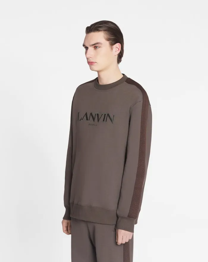 Curb Side Lanvin Embroidered Loosefitting Sweatshirt Shadow Men Lanvin Knitwear and Sweatshirts Curb Side Lanvin Embroidered Loosefitting Sweatshirt Shadow Men Lanvin Knitwear and Sweatshirts
