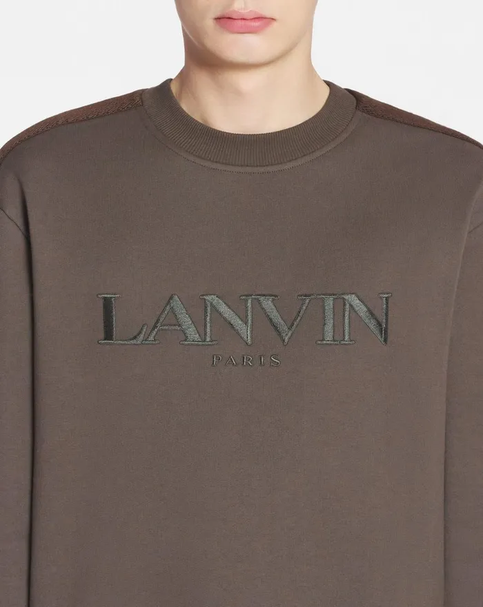 Curb Side Lanvin Embroidered Loosefitting Sweatshirt Shadow Men Lanvin Knitwear and Sweatshirts Curb Side Lanvin Embroidered Loosefitting Sweatshirt Shadow Men Lanvin Knitwear and Sweatshirts