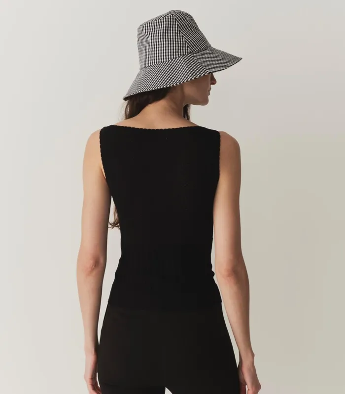 DEN Babi Hat Gingham Women Belts Hats and Gloves DEN Babi Hat Gingham Women Belts Hats and Gloves