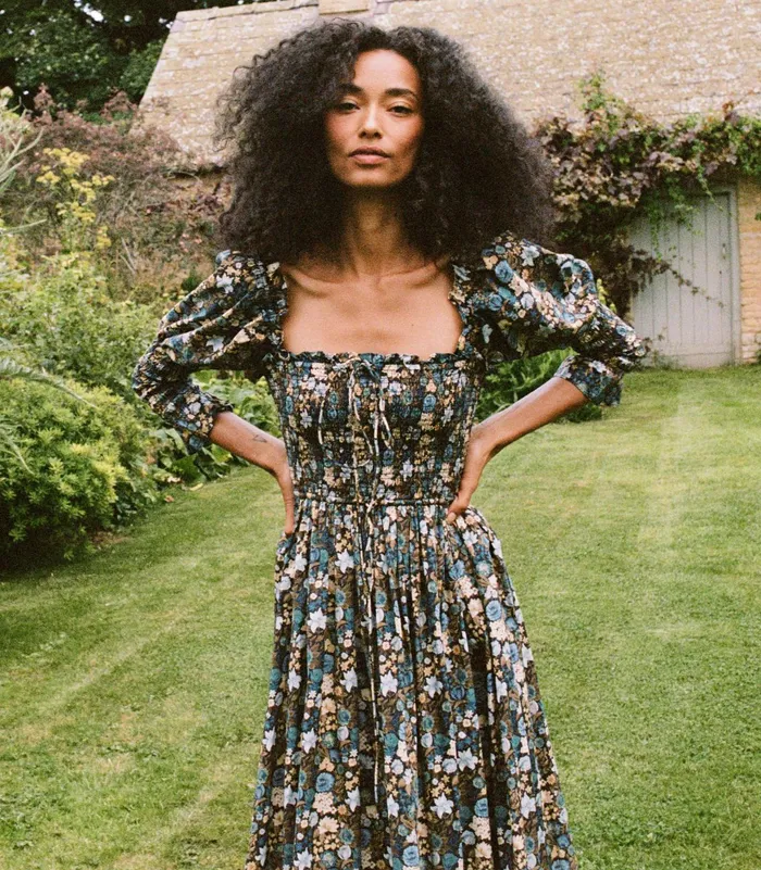 DEN Bijou Dress Bleu Arbor Floral Women Dresses