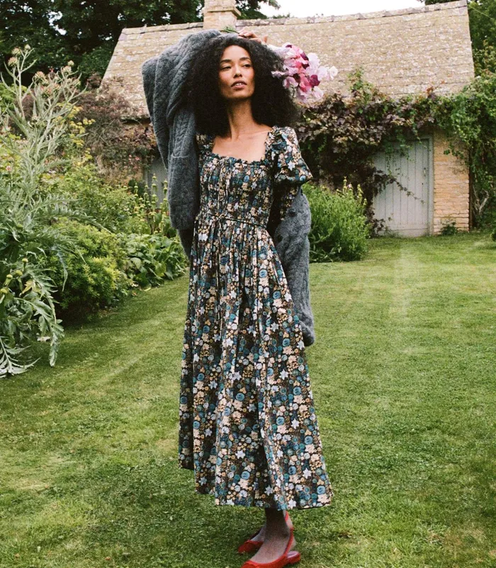 DEN Bijou Dress Bleu Arbor Floral Women Dresses