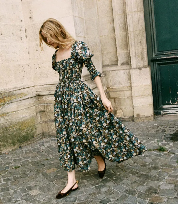DEN Bijou Dress Bleu Arbor Floral Women Dresses