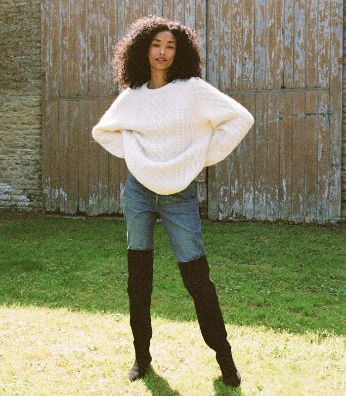 DEN Clarendon Sweater Ivory Women Knitwear DEN Clarendon Sweater Ivory Women Knitwear