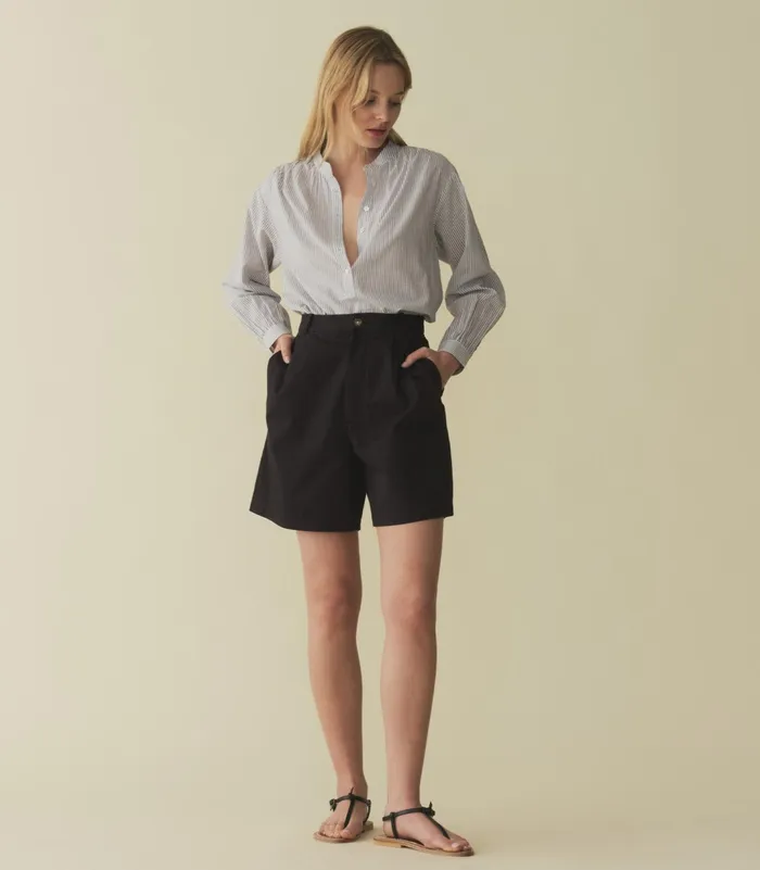 DEN Danette Short Black Women Pants and Shorts DEN Danette Short Black Women Pants and Shorts