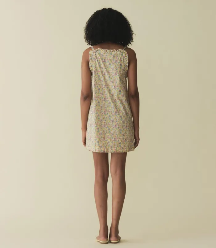 DEN Dee Dress Chrysanthemum Sky Floral Women Dresses DEN Dee Dress Chrysanthemum Sky Floral Women Dresses