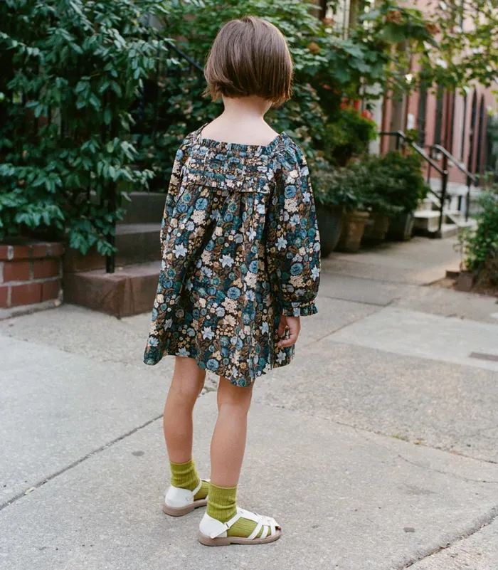 DEN Little Acton Dress Bleu Arbor Floral Women Dresses DEN Little Acton Dress Bleu Arbor Floral Women Dresses