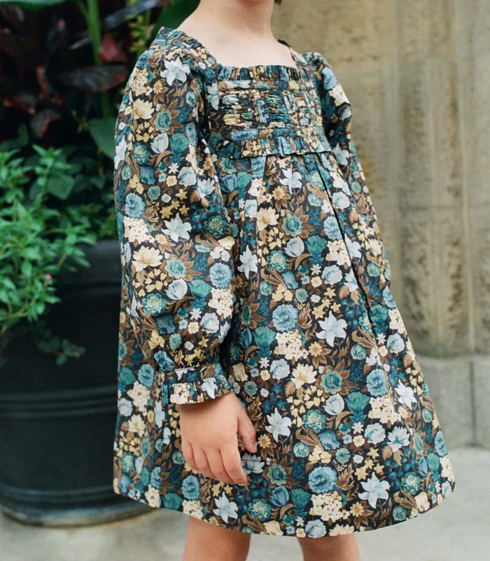 DEN Little Acton Dress Bleu Arbor Floral Women Dresses DEN Little Acton Dress Bleu Arbor Floral Women Dresses