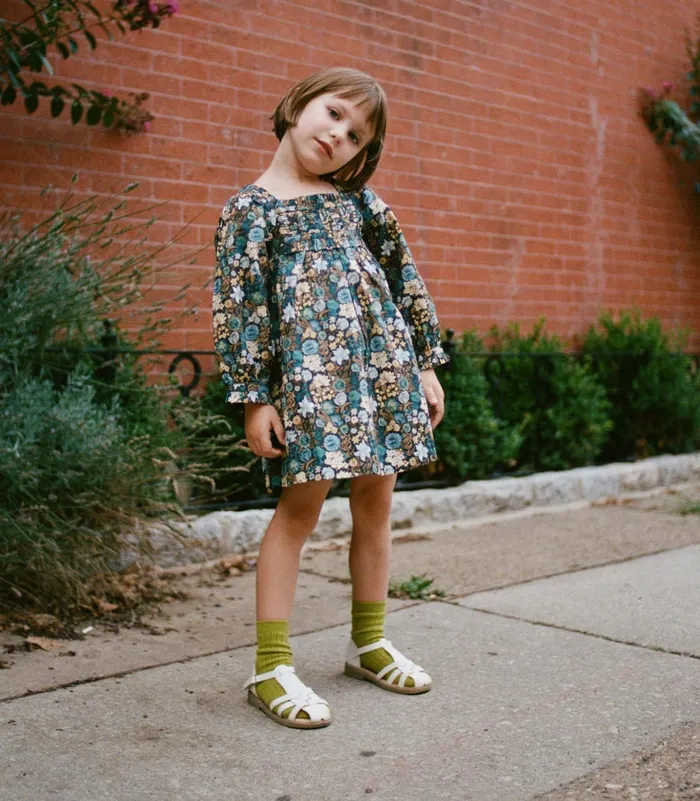 DEN Little Acton Dress Bleu Arbor Floral Women Dresses DEN Little Acton Dress Bleu Arbor Floral Women Dresses