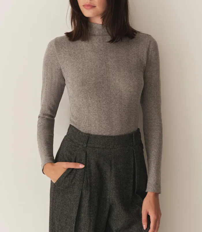 DEN Nessa Tee Heather Grey Women Tees