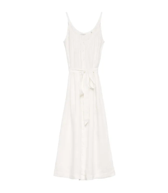 DEN Nevita Linen Dress Salt Women Dresses