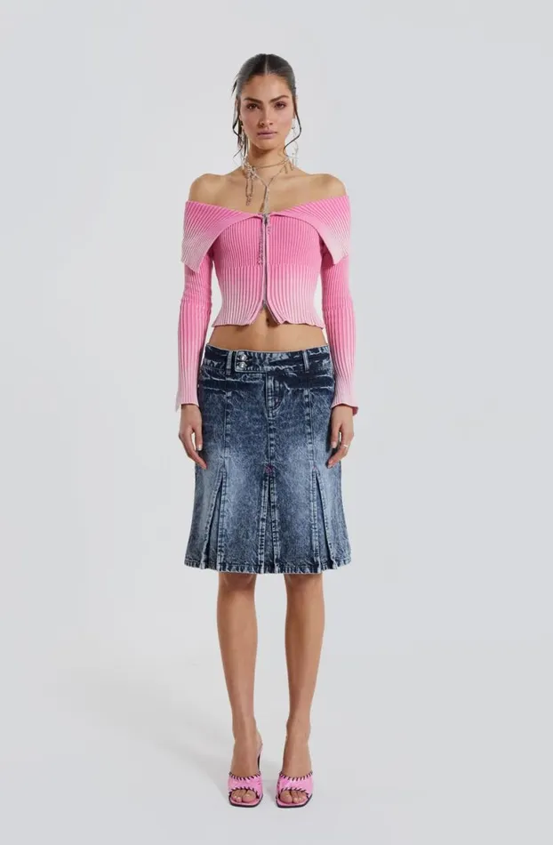 Denim Skirts Women Jaded London The Hills Denim Midi Skirt