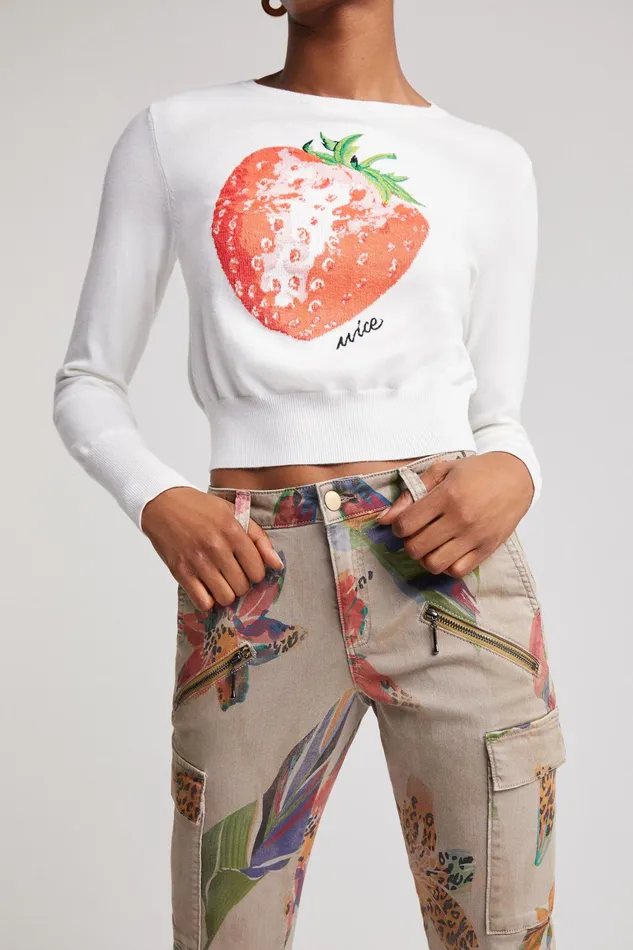 Desigual Camoflower Cargo Trousers Women Pants and Leggings