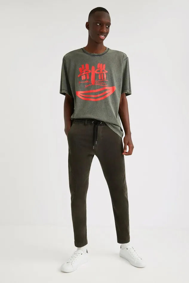 Desigual Chocolate Joggers Mens Jeans and Pants
