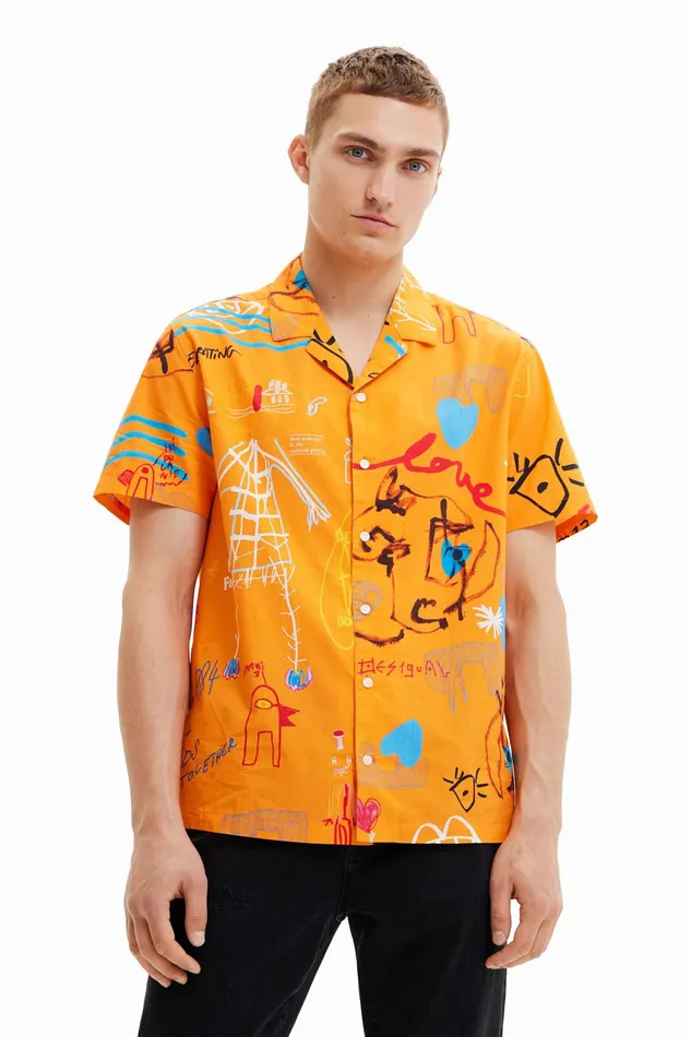 Desigual Collage Resort Shirt Mens Shirts
