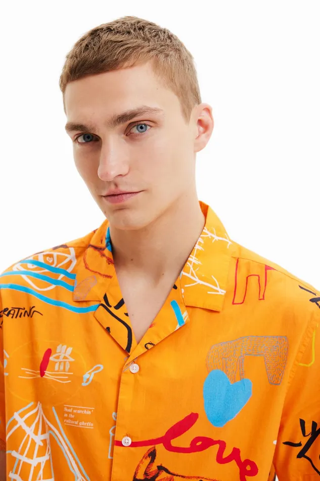 Desigual Collage Resort Shirt Mens Shirts