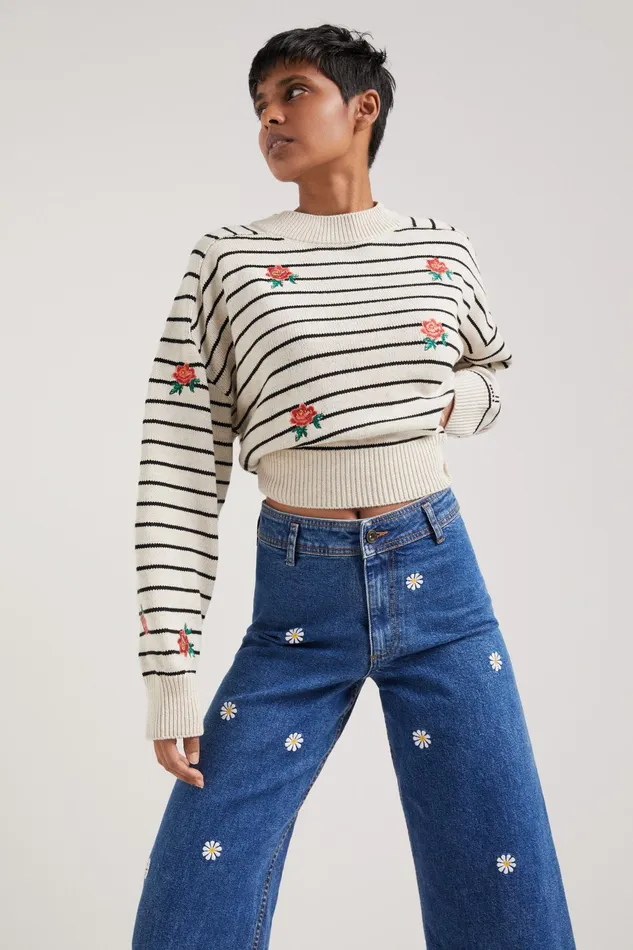 Desigual Daisy Denim Culottes Women Jeans