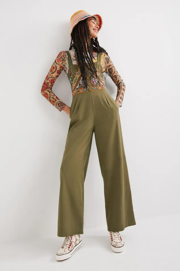 Desigual Ethnic Tencel Jumpsuit Women Pants and Leggings
