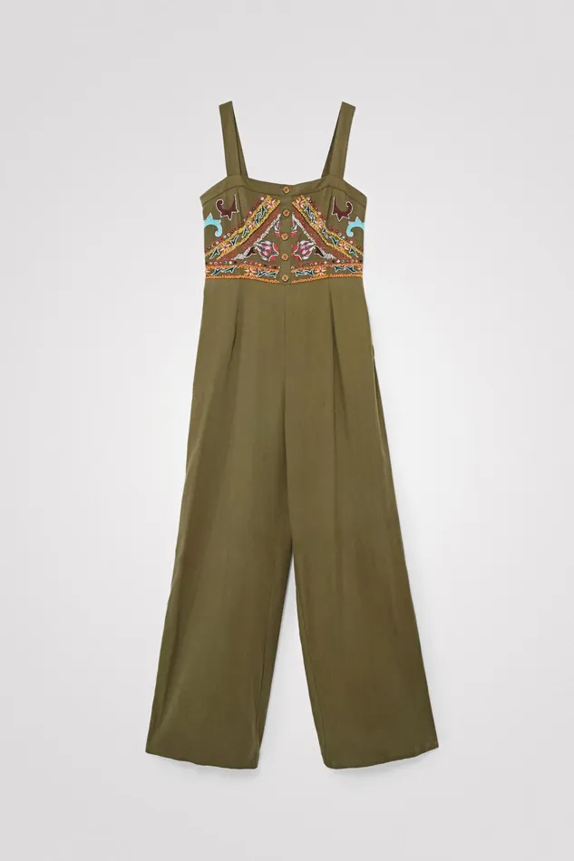 Desigual Ethnic Tencel Jumpsuit Women Pants and Leggings