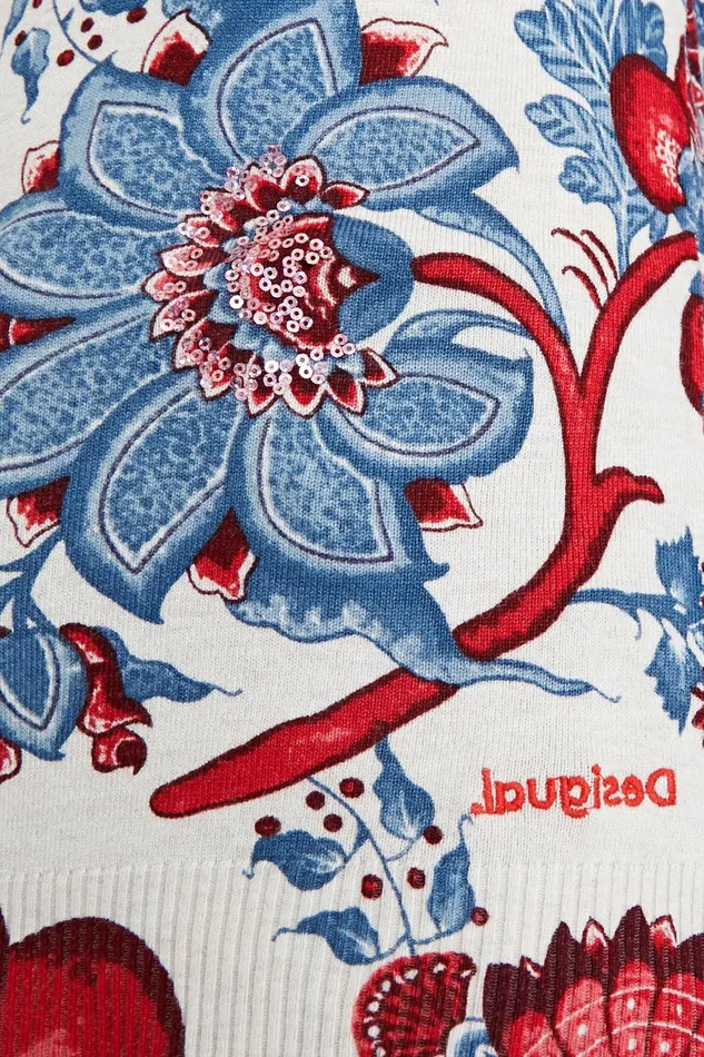 Desigual Floral Knit Jumper Women Sweaters