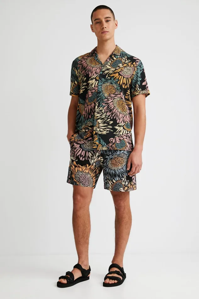 Desigual Floral Resort Shirt Mens Shirts